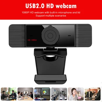

Full HD 1080P Webcam Built-in Microphone USB 2.0 Driver Free Web Camera for Video Conference Live Stream