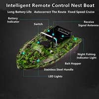 Smart Fixed Speed Cruise Radio Remote Control Fishing Bait Boat 1.5KG 500M Dual Night Light Lure Fishing RC Bait Boat Fishing 6