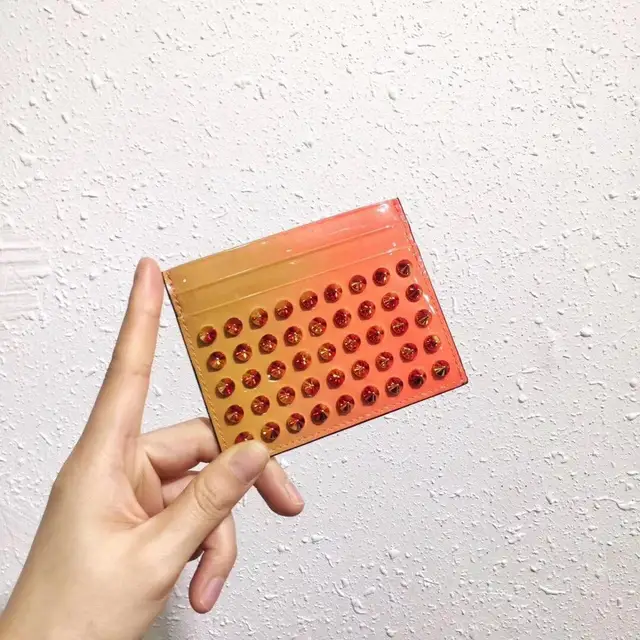 Fashion Slim Card Holder High Capacity Genuine Leather Men Women Simple Card Bag Business Bank Credit Card Holder Coin Purse ROSE YELLOW