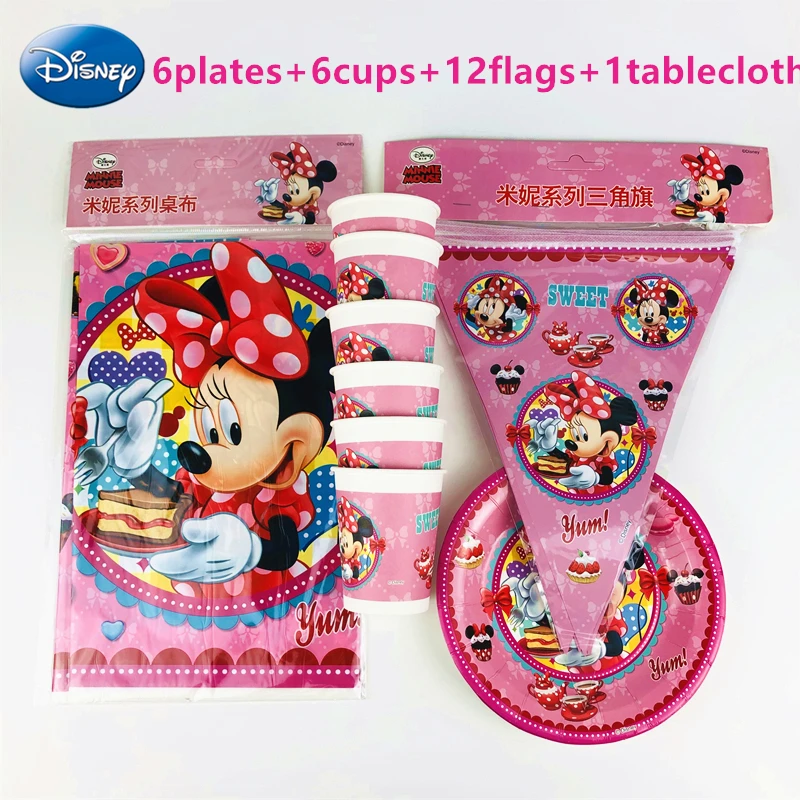 25 шт./лот Disney &quotМинни Маус&quot детского дня рождения для маленькой девочки на день