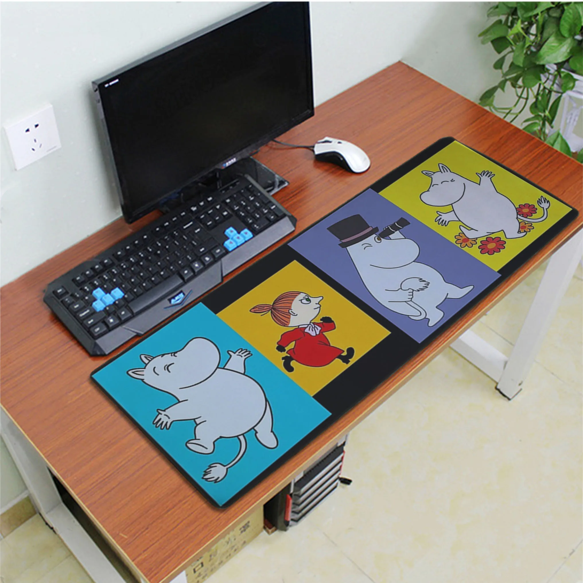 Babaite ваши собственные коврики Бегемот Moomin прочный резиновый коврик для Мыши Pad большой коврик для мыши клавиатуры коврик