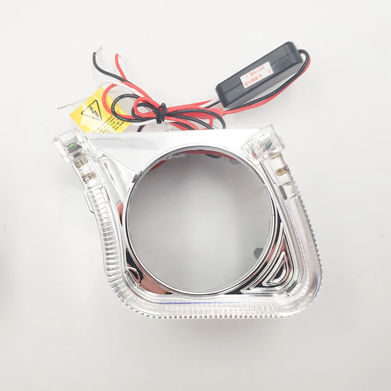 U-образный квадратный светодиодный светильник для дневных ходовых огней ангельский глаз с интегрированным ободком кожухи маски для 2,5 ''WST Биксеноновые линзы проектора
