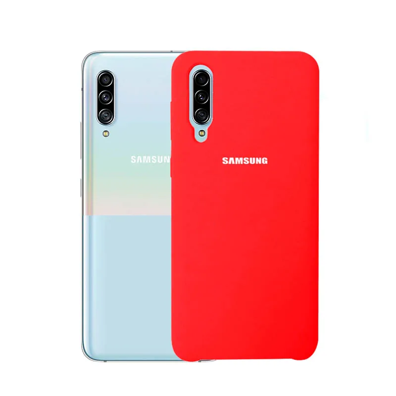 Samsung A50 чехол официальный Мягкий силиконовый чехол для samsung Galaxy A3 A7 A6 A7 A8 A9 плюс A90 5G чехол - Цвет: Red