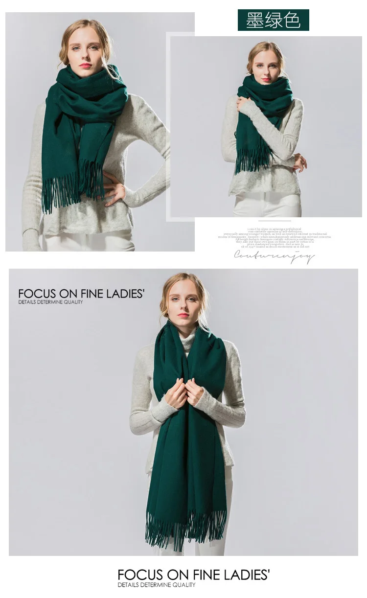 Wool Wraps Striped New Fashion Cashmere Scarves With Tassel Women Warm Winter Pashmina Thick Warm Wool Shawl Wrap Hot Sale