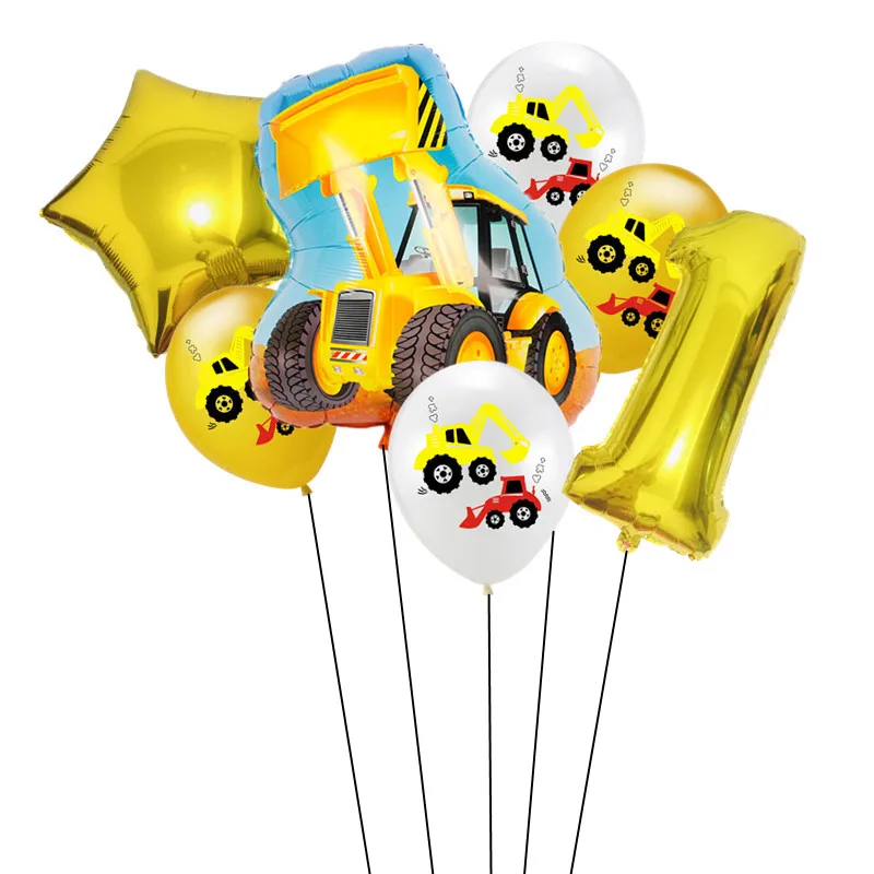 9 pçs crianças dos desenhos animados trator fazenda caminhão do carro festa  de aniversário papel favo de mel bolas festa backdrops chuveiro do bebê  decorações - AliExpress