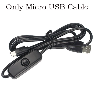 DC 2.5A 5 в ЕС источник питания Питание адаптер Micro кабель передачи USB прерыватель загрузки держатель для Arduino Framboesa pi 3 2 - Цвет: USB Cable