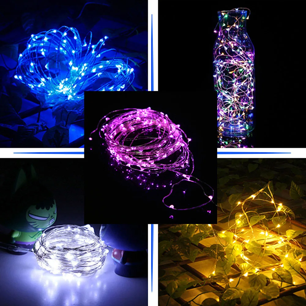 

5M LED Copper Wire LED String Lights with Remote Controller Fairy Light Garland For Christmas Tree Wedding Party Home Decoration