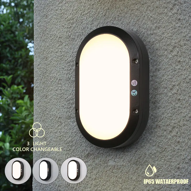 10 Вт 22 Led 800Lm садовый современный светодиодный наружный настенный светильник s бра светильник контроль радар Датчик движения настенный светильник - Emitting Color: 3  Colors Changeable