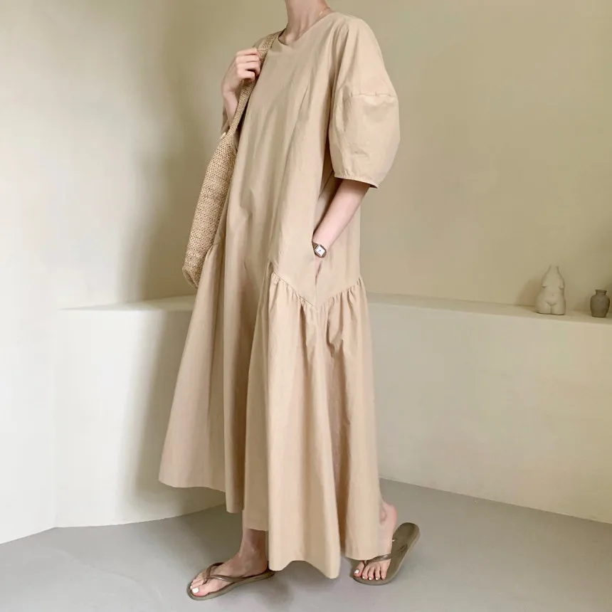 2021 New Maxi Cotton Summer Dress Evening Long Vintage Dresses Oversize ...