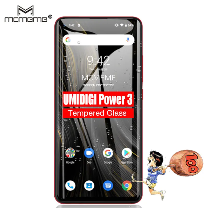 Для UMIDIGI power 3 закаленное стекло 2.5D защитная пленка прозрачная для экрана