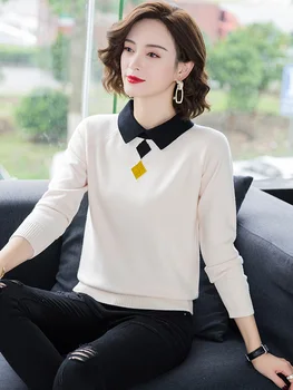 

Autumn bottoming knit sweater autumn and winter 2020 new women's outer wear Western style loose long-sleeved tide