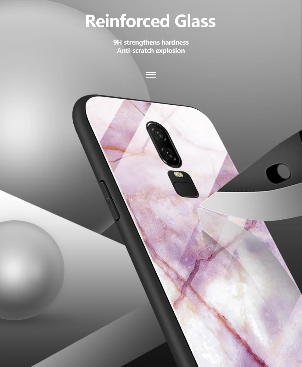 Для OnePlus 6 6T 7 7Pro модный ТПУ чехол для мобильного телефона 1+ 6 6t 7 роскошный ударопрочный закаленное стекло задняя защита жесткий чехол
