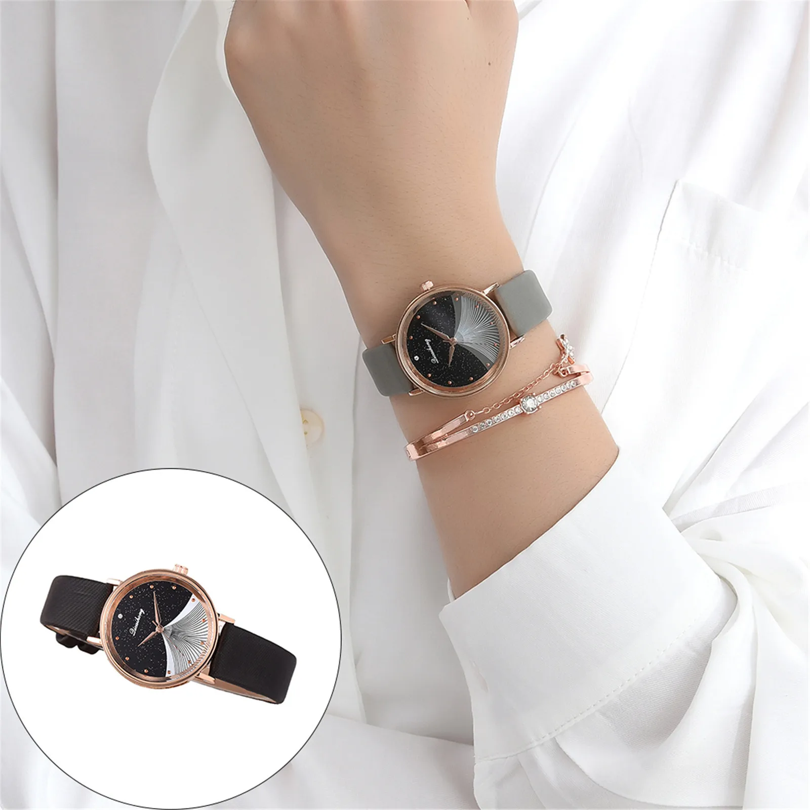 

Qicaihong Colorful fan-shaped dial ladies watch Korean Latest Ladies Watch Diamond Fashion Trend Ladies Watch Korean wild 03*
