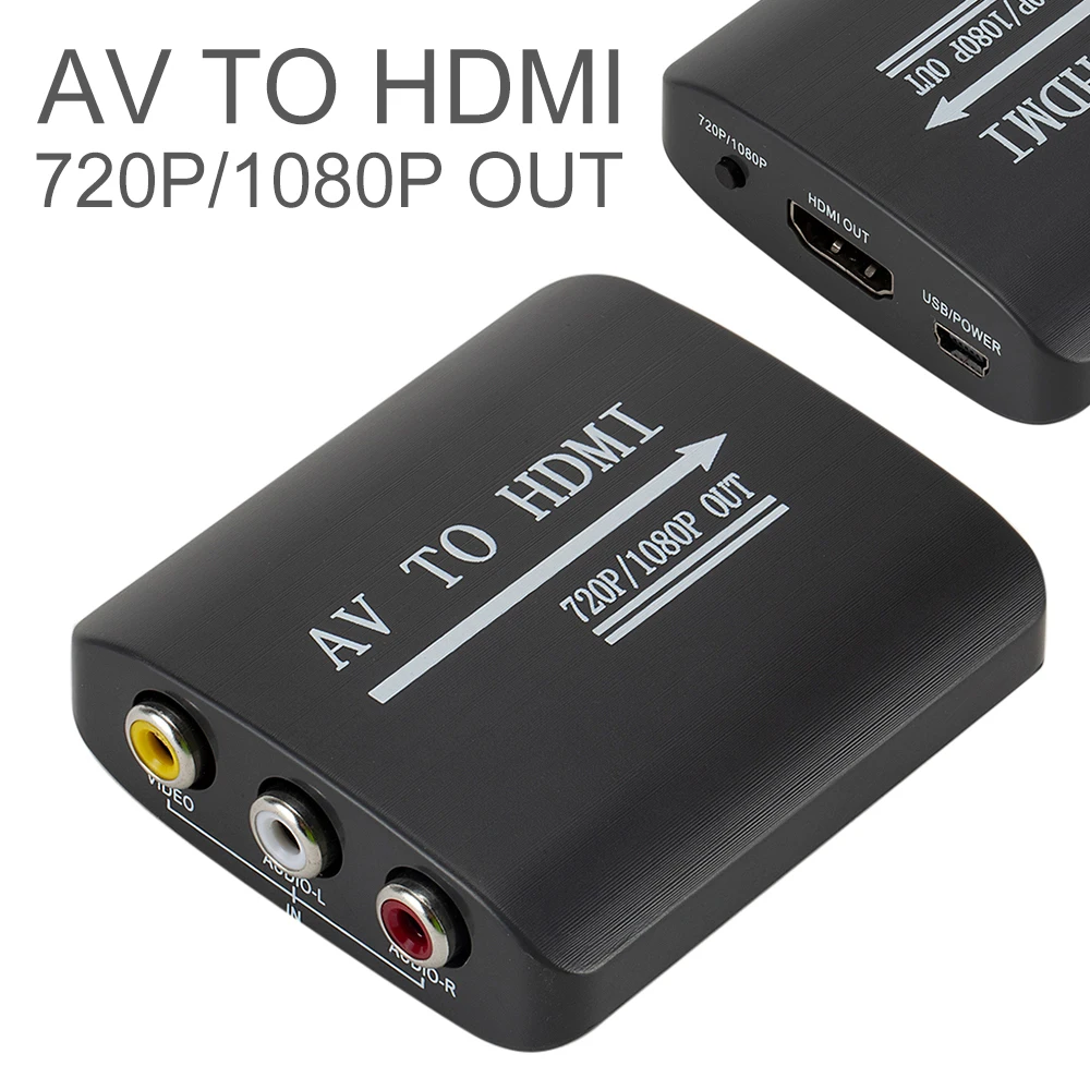 1080P Mini AV to HDMI Converter Adapter 720P Large Display with Micro USB Power for HDTV TV Projector Computer Notebook | Электроника