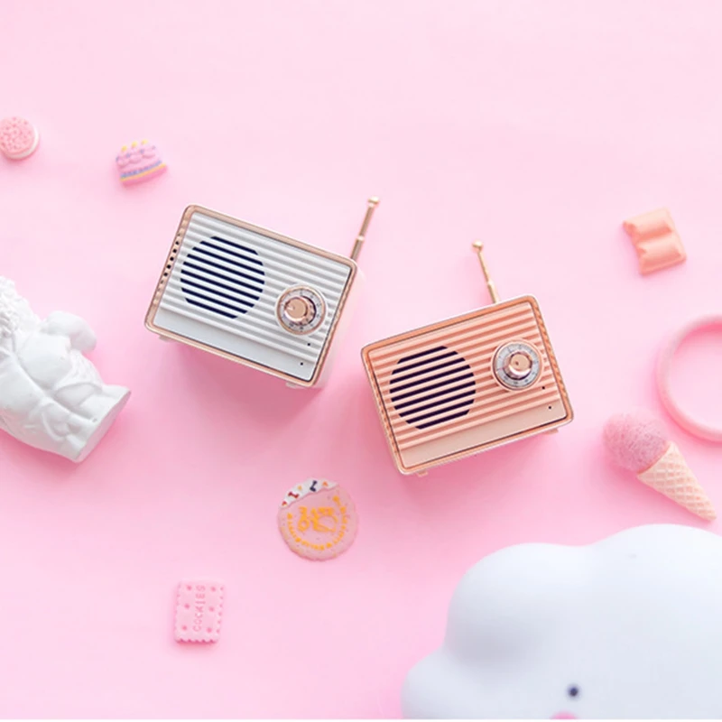 AAAE топ-ретро Bluetooth динамик Винтаж Мини милый Bluetooth динамик Ностальгический тяжелый бас 3D стерео объемный Hifi звуковые эффекты