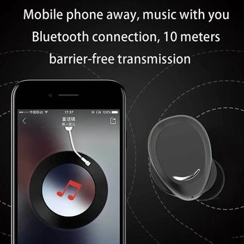 

TWS Wireless Earbuds Stereo in Earphones Sports Headset Power Digital Display Press Operation(Black)