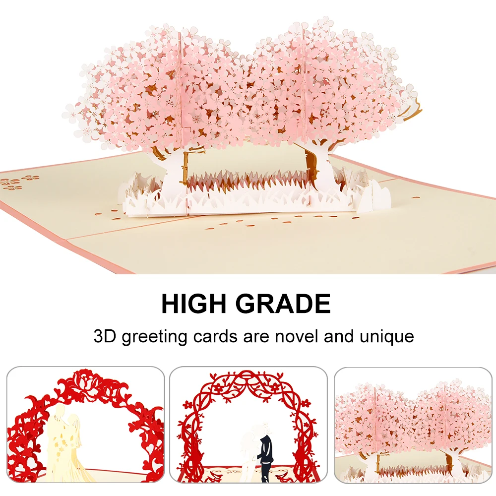

3D Creative Skeleton Greeting Card Valentine's Day Gift Postcard with Envelope Sticker Wedding Invitation Greeting Card