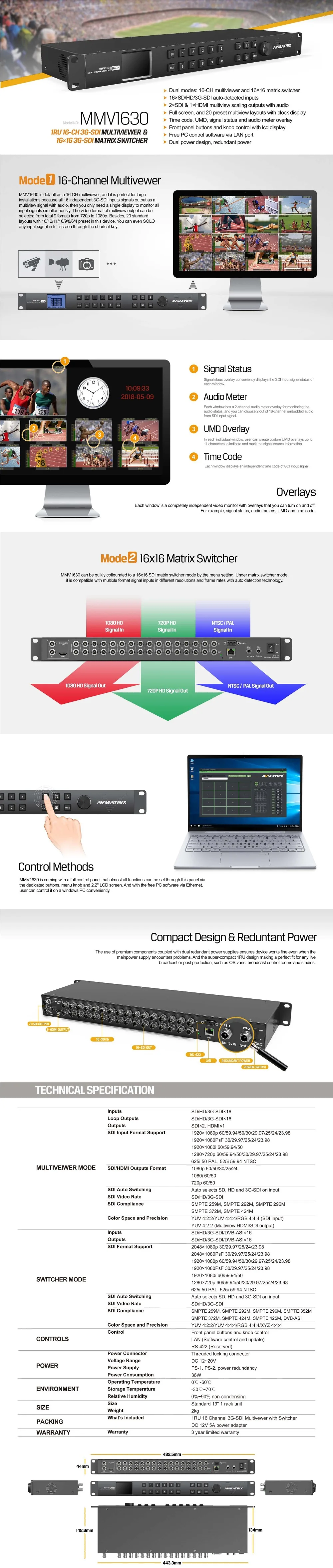 MMV1630  Matrix Switcher
