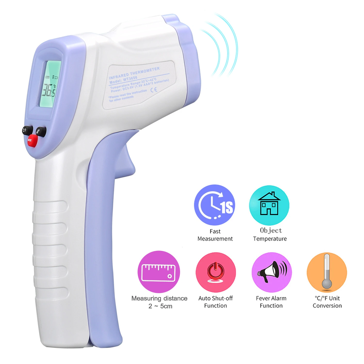 Handheld Laser Digital Termometro Non Contact Infrared Termometr Portable Temperature Gun Meter With Fever Alarm Lcd Termometr Temperature Instruments Aliexpress