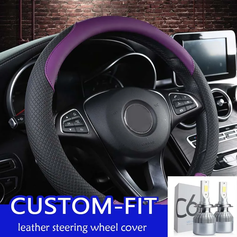 Кожаный Автомобильный руль для peugeot 206 407 508 308 301 3008 2017 205 106 307 207 мягкий чехол