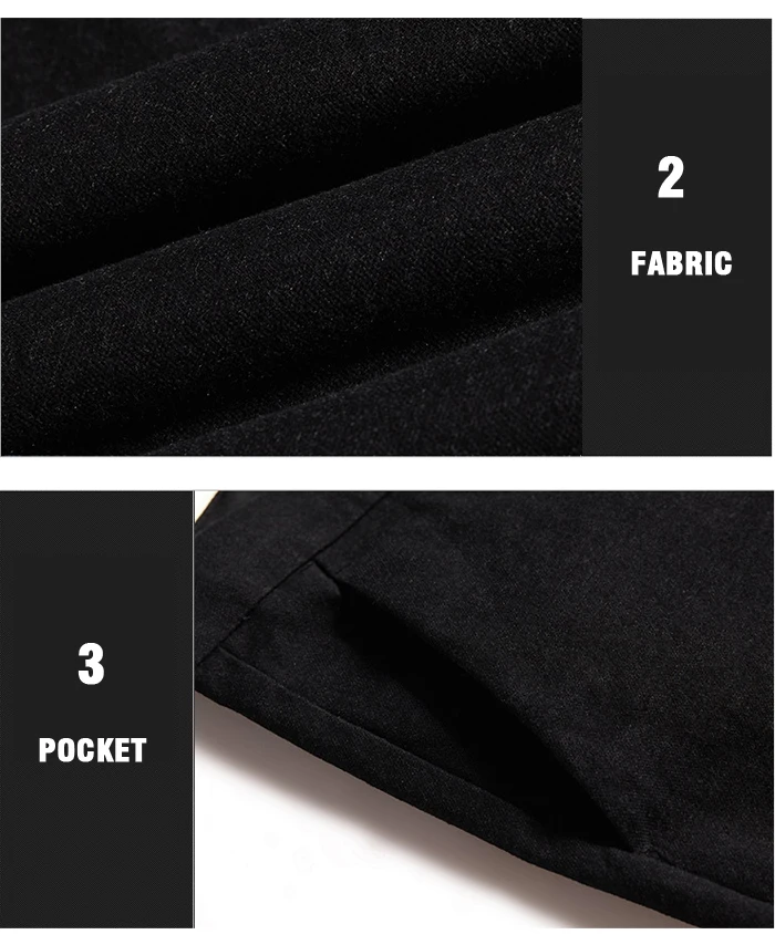 New Men's Sanded Casual Pants Business Fashion Solid Color Classic Style Stretch Fit Trousers Male Khaki Black Coffee Navy