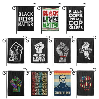 

Black Lives Matter Garden Flag, George Floyd Patterns Garden Flag Patio Lawn Party Yard Home Outdoor Decoration