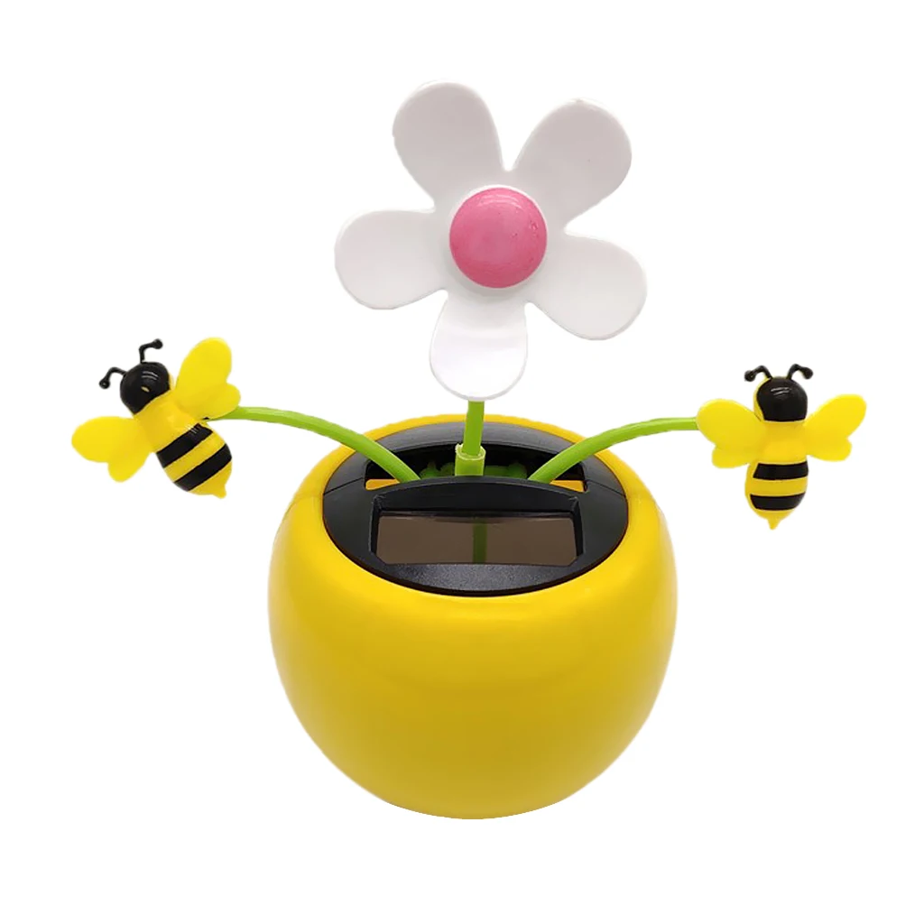 Solar Powered Bobblehead Solar Powered Dancing Flower Honeybee Bobble Toy Home Desk Decor