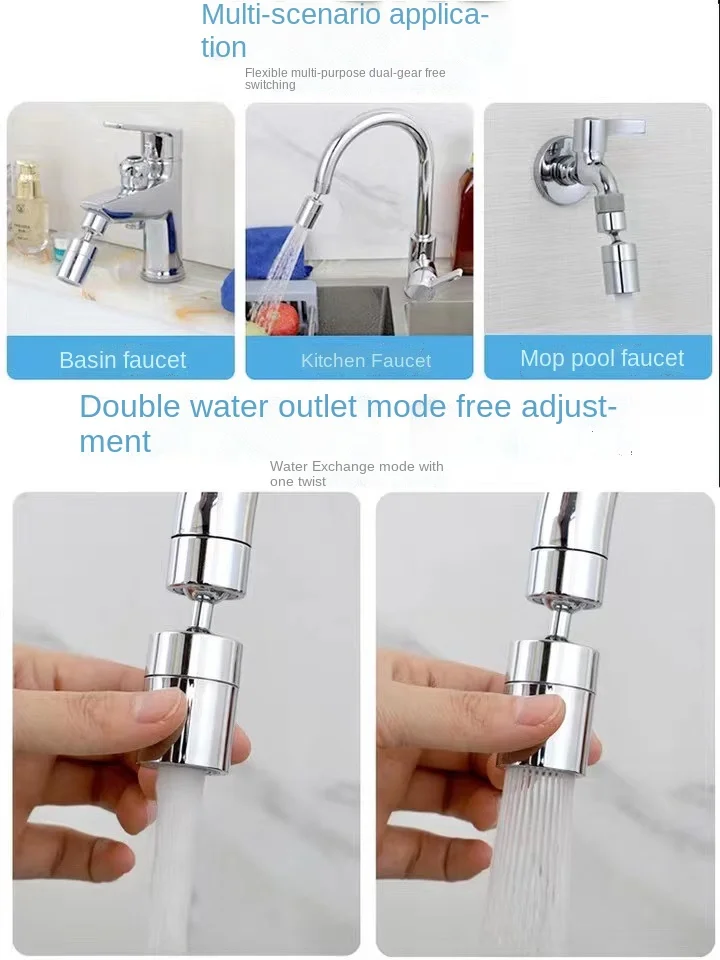 Description Picture 5 of itemKitchen Faucet Universal Joint Splash Head Extension Washbasin Wash Basin Bathroom Sink Faucet Artifact Kitchen Accessories