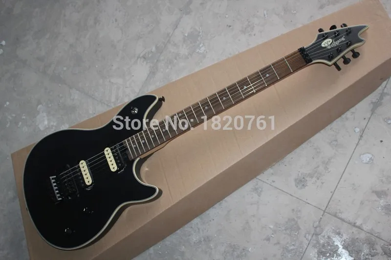Бесплатная доставка Custom Shop гитара палисандр EVH Вольфганг Черный 6 струн
