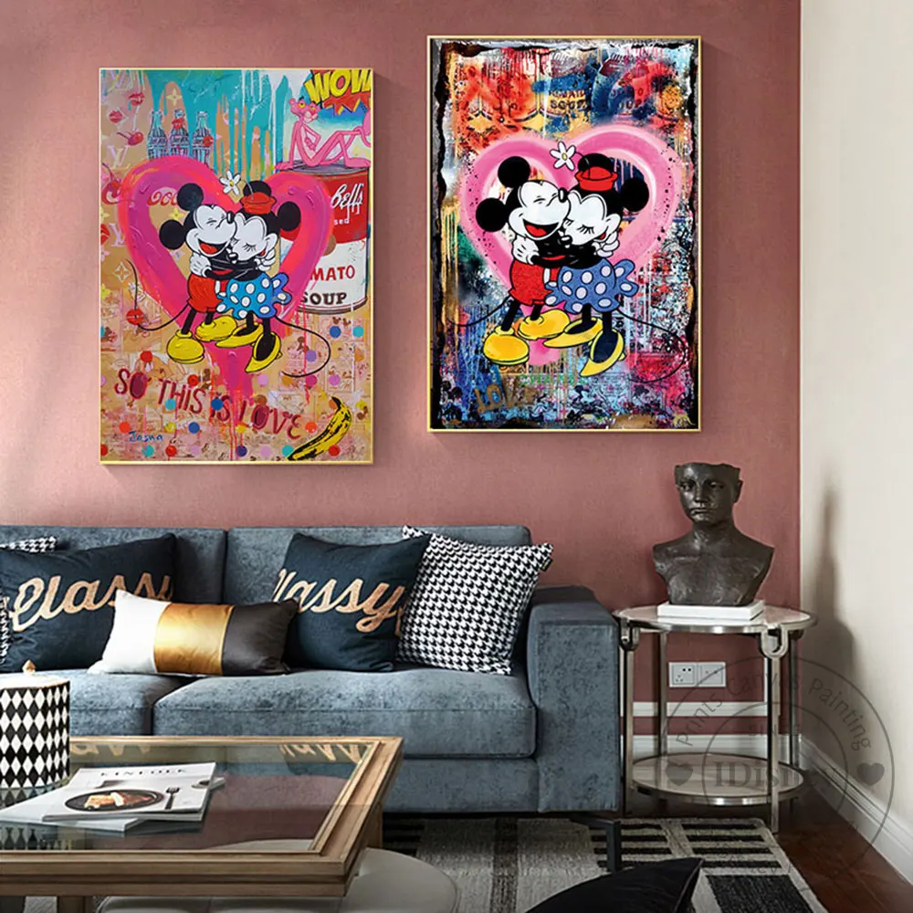 Tableau deco Minnie de Mickey Street Art - Tableau Deco