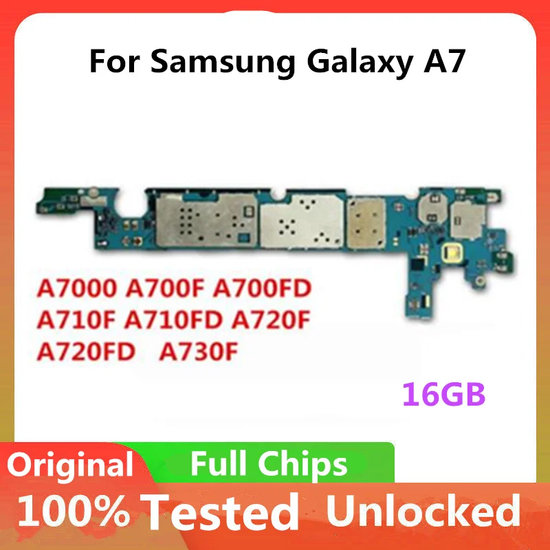 For Samsung Galaxy A7 A7000 A700F A710F A710FD A720F A720FD A730F Original Motherboard Android Sytem Unlocked Main Logic board | Мобильные