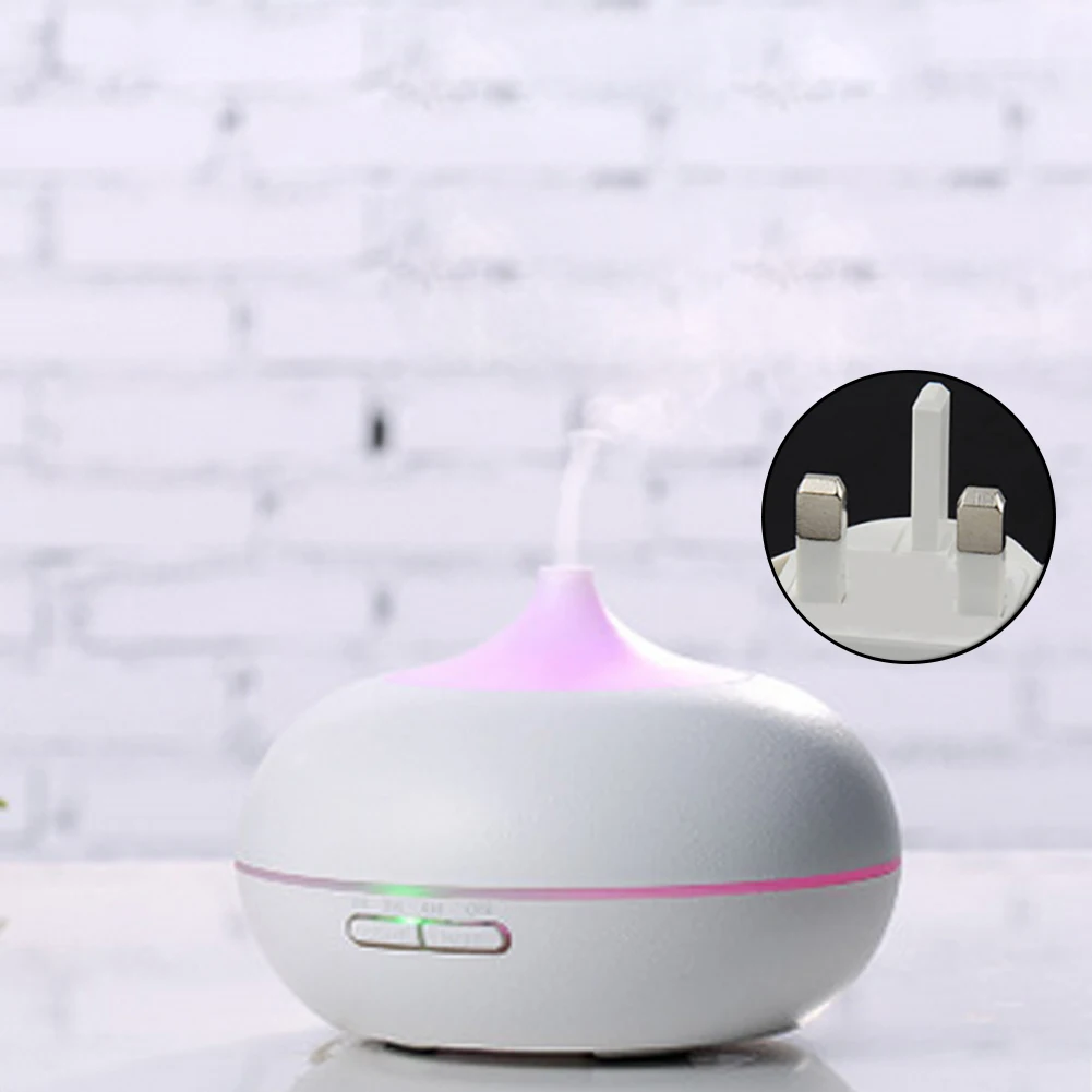 white UK plug СВЕТОДИОДНЫЙ Красочный увлажнитель воздуха Эфирное масло Арома диффузор ароматерапия 10-16 часов - Цвет: white UK plug