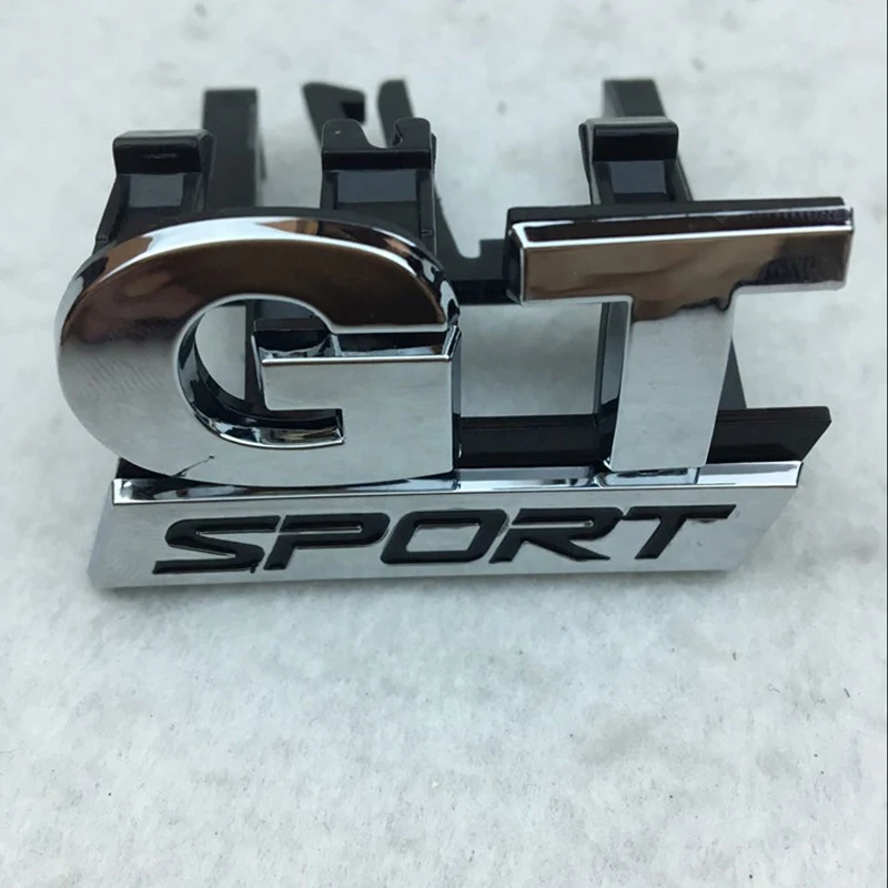 

2Pcs Car Logo Badge for Volkswagen Car Standard GTSPORT Sports China Grid Standard GT Modified Front Grill Standard Auto Parts