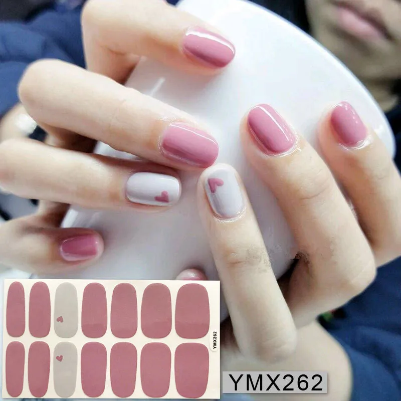 День Святого Валентина Hear Beat наклейки для дизайна ногтей очаровательные Обертывания для ногтей серия YMX наклейки для полировки фольги украшения DIY Прямая поставка