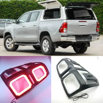 

LED REAR LIGHTS TAIL LAMP REAR BRAKE LIGHTS WITH TURN SIGNAL STROBE LIGHTTING FIT FOR HILUX REVO 2015-2017
