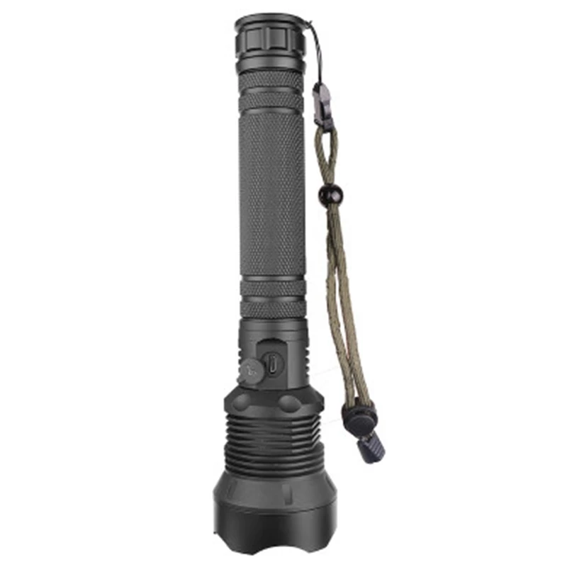 Rechargeable Flashlight Water Resistant Camping Flashlight Super Bright Portable Outdoor Torch Light Zoomable Flashlight with Po