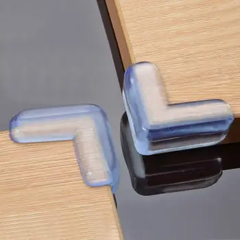 

4Pcs Children Safety Clear Anti Collision Corner Edge Bumpers Guards Protectors Used in the sharp surface of furniture, corners