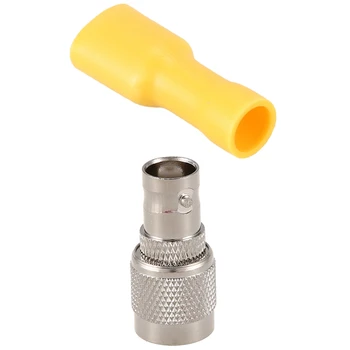 

100Pcs Crimp Spade Terminal Female 12-10 & 1Pcs Tnc Male Plug To Bnc Connector Jack Female M / F Coaxial Connector Rf