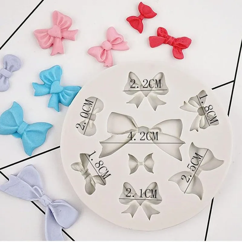Sugarcraft бант-узел силиконовая форма помадка торт кекс украшения инструменты глины Конфета из смолы плесень