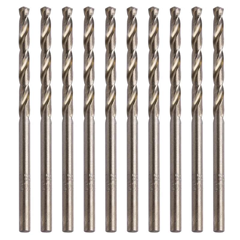 10 шт. 3,2 мм M35 Круглый хвостовик HSS-Co Кобальт спиральное сверло