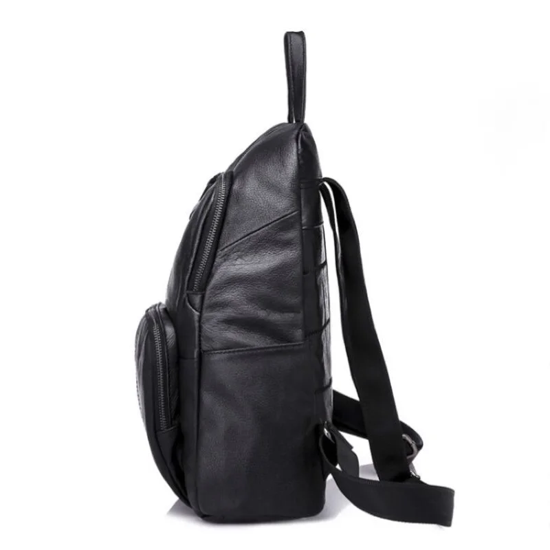 women's genuine leather backpack women casual black backpacks for travel luxury cowhide woman back pack bag female