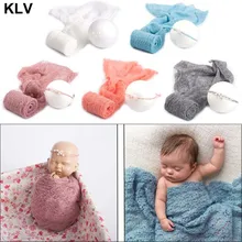 2 шт./компл. реквизит для детской фотосъемки длинный шарф эластичная вязаная пеленка аксессуары для фотосъемки новорожденных головной убор