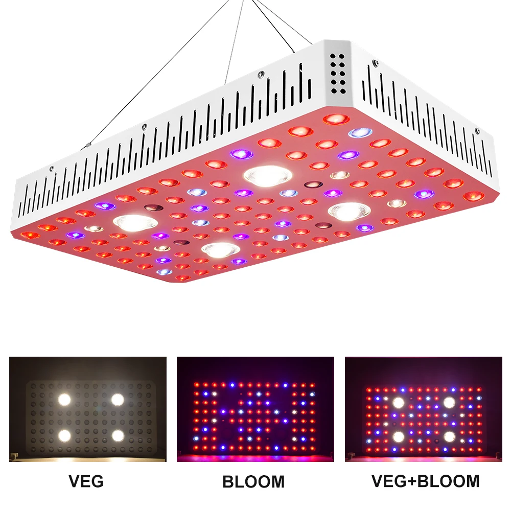 Полный спектр 1000 Вт 2000 Вт 3000 Вт Cree CXA2590 COB светодиодный светильник для выращивания растений комнатные растения парниковые палатки - Испускаемый цвет: 2000W