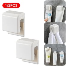 

High Quality Toothpaste Hanging Holder Clip Facial Cleanser Clip Wall Mount Self Adhesive Organizer Home Storage Kit