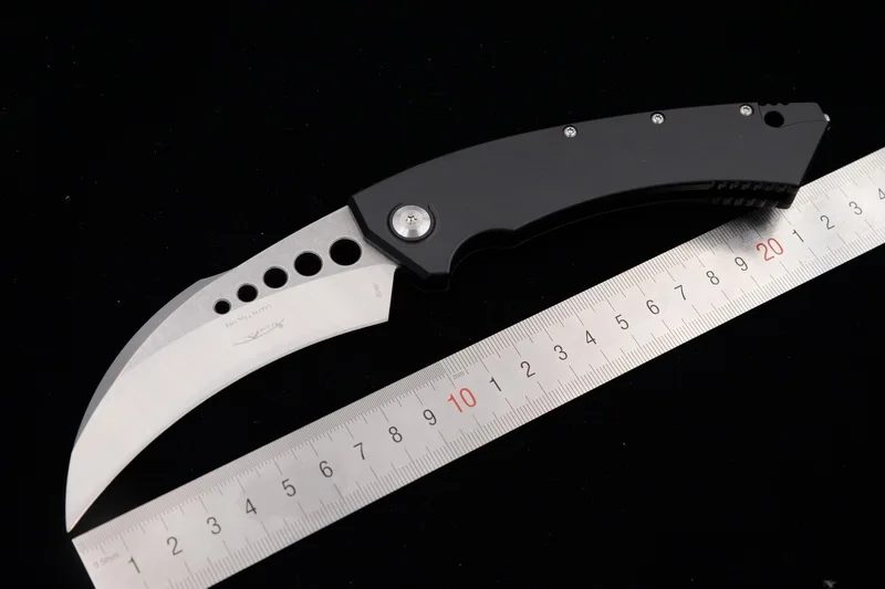 Черный JUFULE MTHawk Mark 204P лезвие с алюминиевой ручкой для кемпинга, выживания на открытом воздухе, инструмент для охоты, Универсальный складной нож для картофеля - Цвет: Черный
