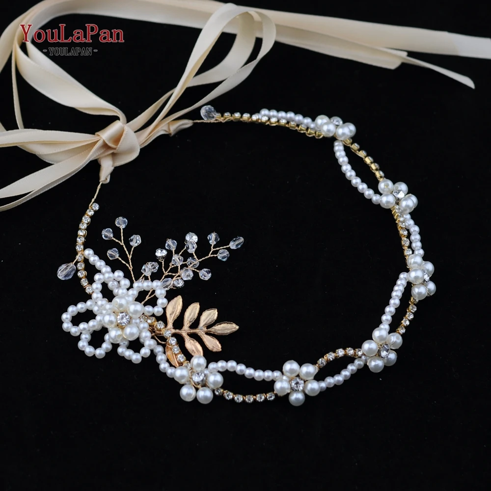 

YouLaPan SH146 Bridal Belts Wedding Sash Beadings Wedding Belt Pearls Bridal Sash Wedding Accessories Thin Belts Women Belt