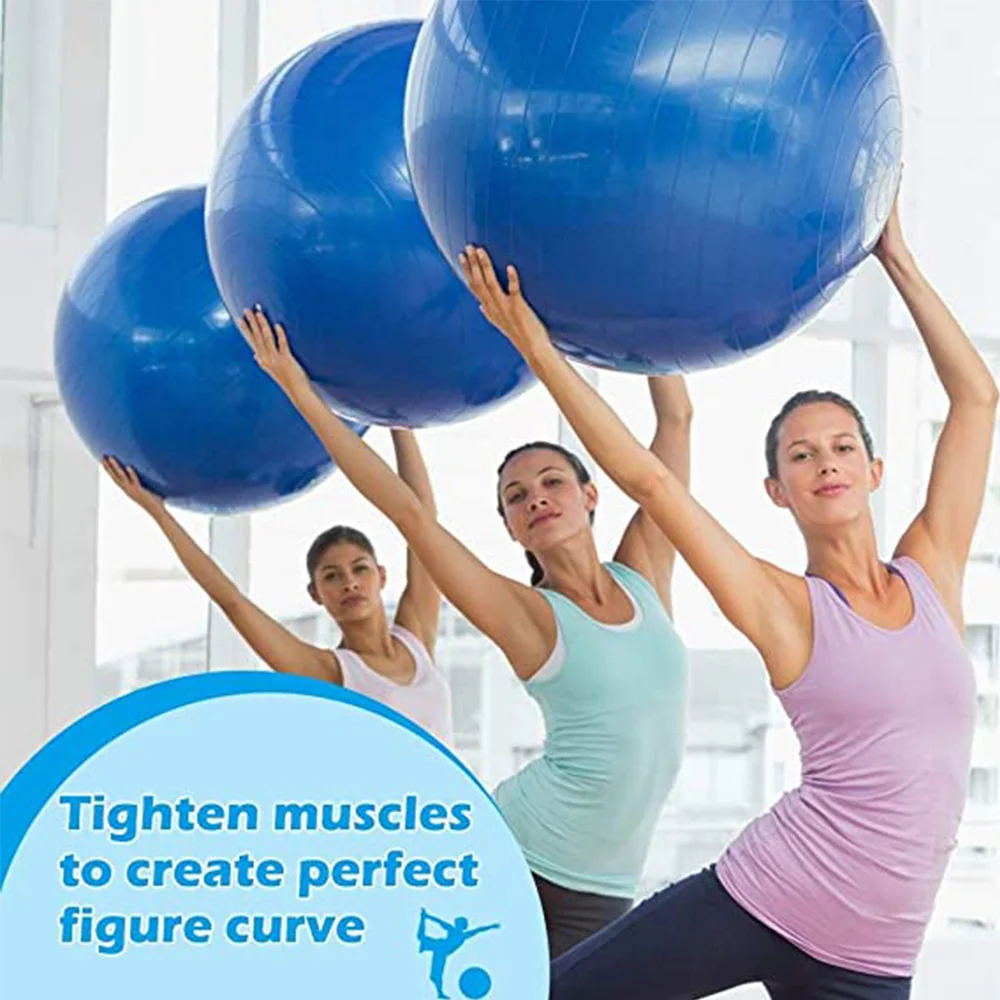 55/65/75CM Pilates Yoga Ball Exercise Anti-Pressure Explosion-Proof Gymnastics Balance Exercise Fitness Home Yoga Core Training