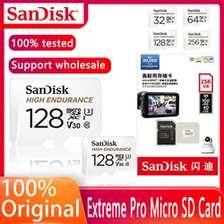 SanDisk tarjeta MicroSD SDHC/SDXC Clase 10, tarjeta TF de 40 MB/s, 100% Original, monitoreo de vídeo de alta resistencia, 32GB, 64GB, 128GB, 256GB