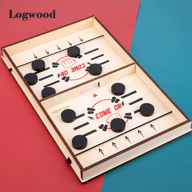 

Fast Sling Puck Game Slingpuck Game Montessori Kids Toys Double-sided Juego Le Board Games Jogo For Adults Dropshipping Wood Toy