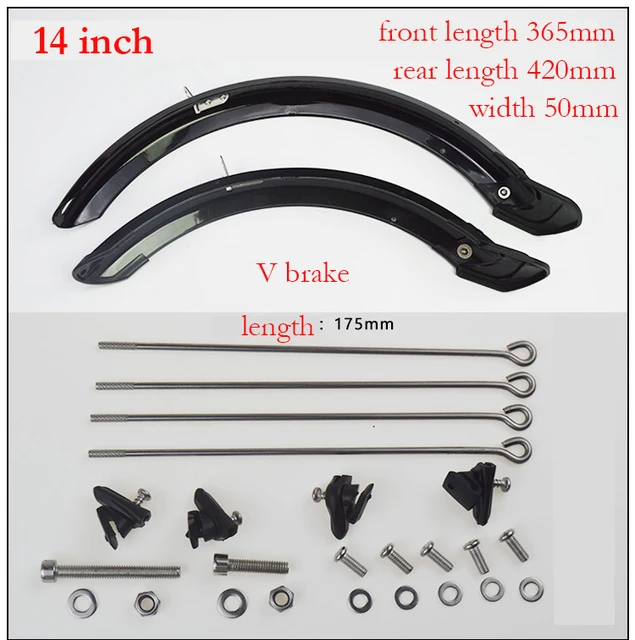 14 16 20 inch Bicycle Fender Double Bracing Adjustable Size Mudguard for Dahon Folding Bike Front and Rear Mud Guard bicycle fender